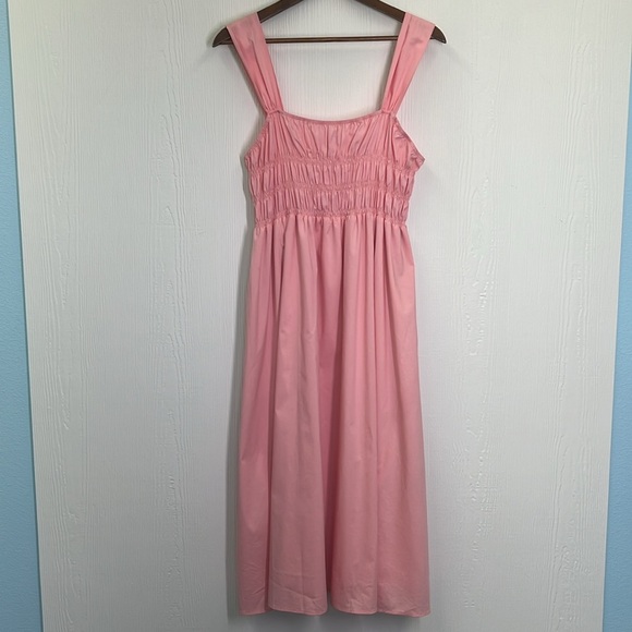 Nanette Lepore - Gypsy Rose Ruched Detailing Bodice Wide Straps Midi Dress SZ 14 - Picture 9 of 13